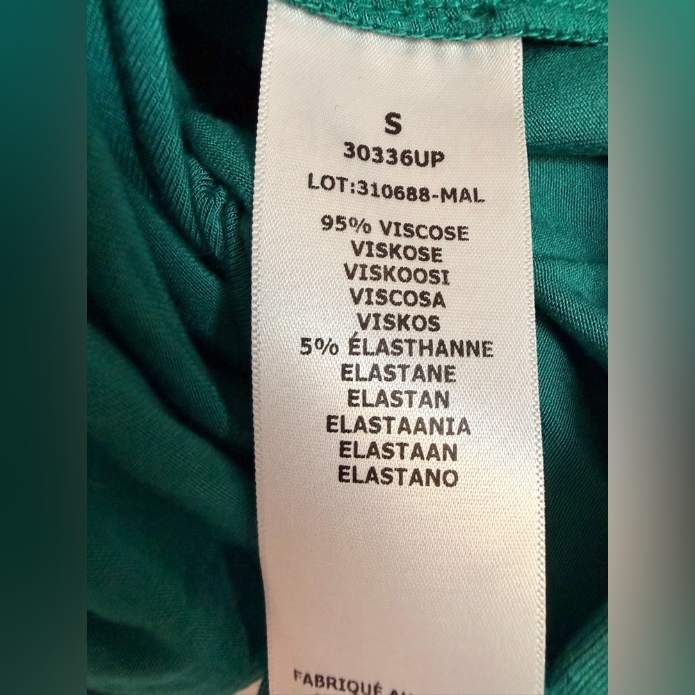 Up! Women’s Teal Sleeveless Crossover Drape Top size Small - Picture 6 of 6